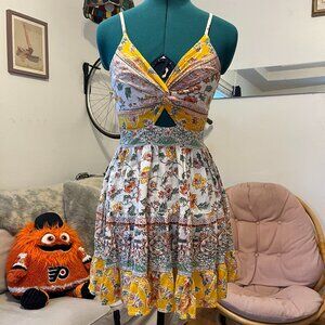 Yellow Floral Beachy Boardwalk Dress